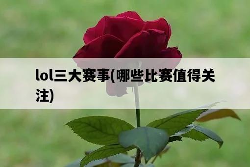 lol三大賽事，哪些比賽值得關注-圖1