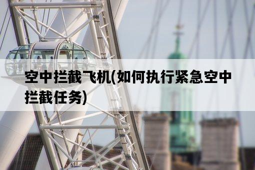 空中攔截飛機，如何執行緊急空中攔截任務-圖1