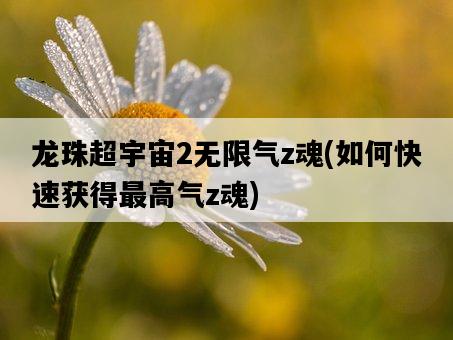 龍珠超宇宙2無限氣z魂，如何快速獲得最高氣z魂-圖1