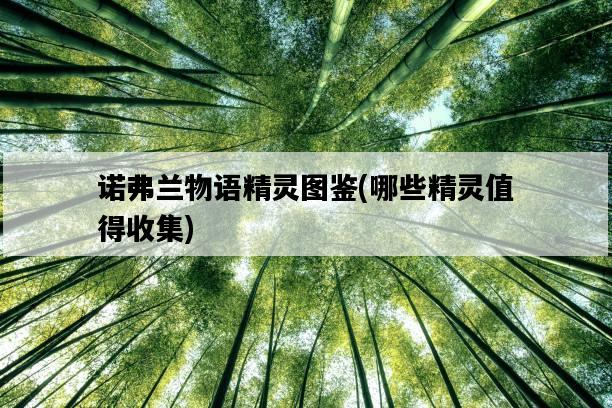 諾弗蘭物語精靈圖鑒，哪些精靈值得收集-圖1