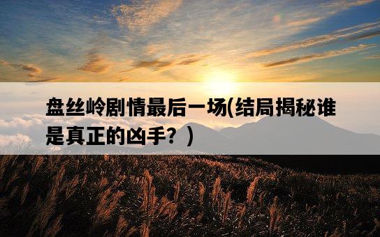 盤絲嶺劇情最后一場,結局揭秘誰是真正的兇手?-圖1 盤絲嶺劇情最后一場,結局揭秘誰是真正的兇手?-圖1