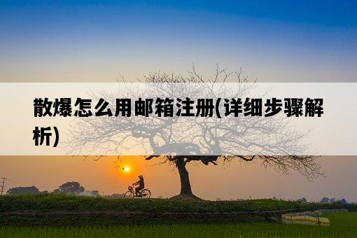 散爆怎么用郵箱注冊，詳細步驟解析-圖1