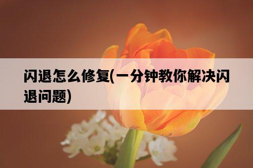 閃退怎么修復，一分鐘教你解決閃退問題-圖1