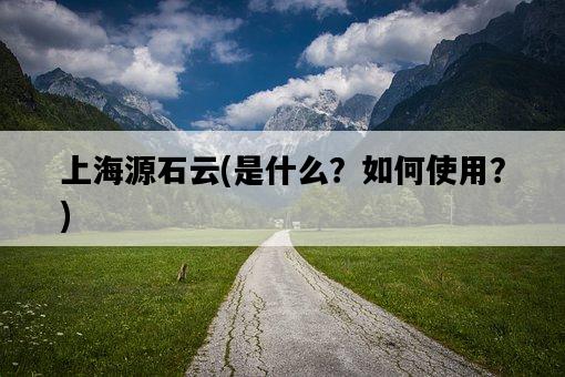 上海源石云，是什么？如何使用？-圖1