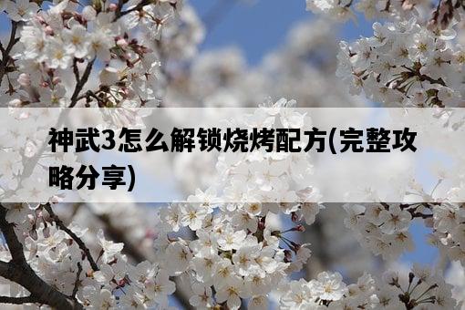 神武3怎么解鎖燒烤配方，完整攻略分享-圖1