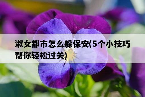 淑女都市怎么躲保安，5個小技巧幫你輕松過關-圖1
