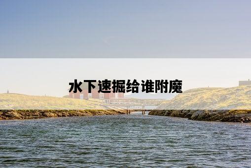 水下速掘給誰附魔-圖1