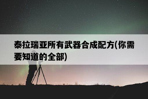 泰拉瑞亞所有武器合成配方，你需要知道的全部-圖1