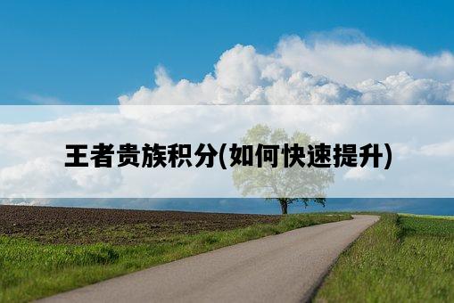 王者貴族積分，如何快速提升-圖1