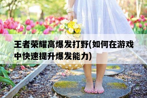 王者榮耀高爆發打野，如何在游戲中快速提升爆發能力-圖1