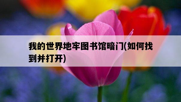 我的世界地牢圖書館暗門，如何找到并打開-圖1