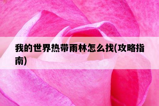 我的世界熱帶雨林怎么找，攻略指南-圖1