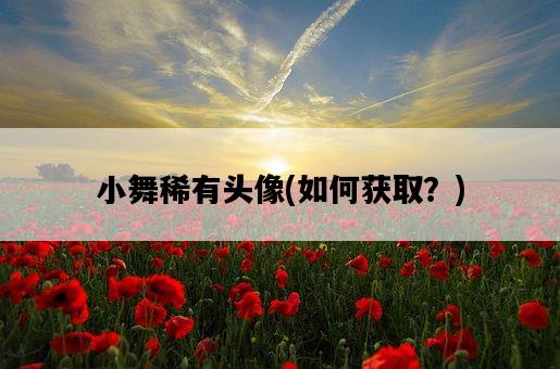 小舞稀有頭像，如何獲取？-圖1