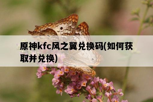原神kfc風之翼兌換碼，如何獲取并兌換-圖1