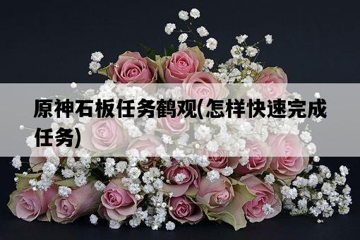 原神石板任務鶴觀,怎樣快速完成任務-圖1 原神石板任務鶴觀,怎樣快速完成任務-圖1