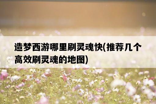 造夢西游哪里刷靈魂快，推薦幾個高效刷靈魂的地圖-圖1