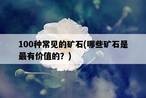 100種常見的礦石，哪些礦石是最有價值的？-圖1