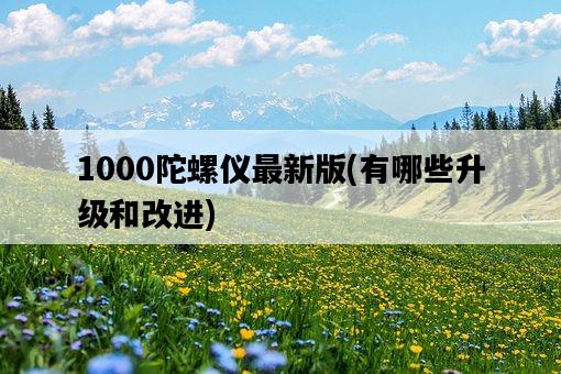 1000陀螺儀最新版，有哪些升級和改進-圖1