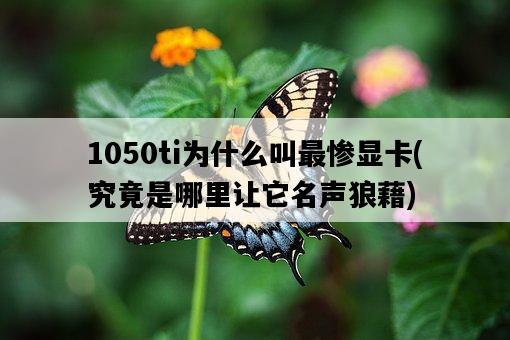 1050ti為什么叫最慘顯卡，究竟是哪里讓它名聲狼藉-圖1