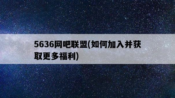 5636網吧聯盟，如何加入并獲取更多福利-圖1