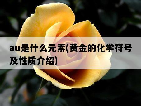 au是什么元素,黃金的化學符號及性質介紹-圖1 au是什么元素,黃金的化學符號及性質介紹-圖1
