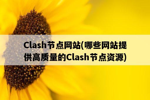 Clash節點網站，哪些網站提供高質量的Clash節點資源-圖1