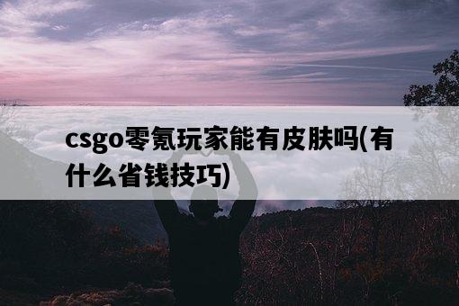 csgo零氪玩家能有皮膚嗎，有什么省錢技巧-圖1