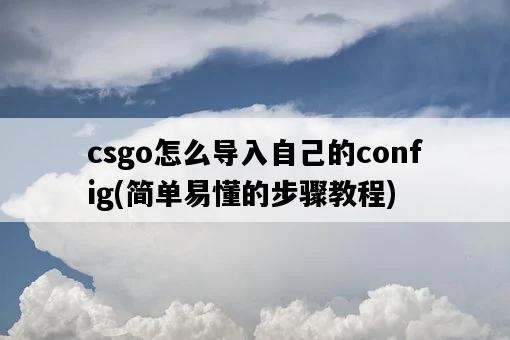 csgo怎么導入自己的config，簡單易懂的步驟教程-圖1