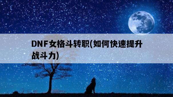 DNF女格斗轉職，如何快速提升戰斗力-圖1