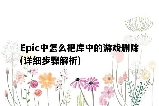 Epic中怎么把庫中的游戲刪除，詳細步驟解析-圖1