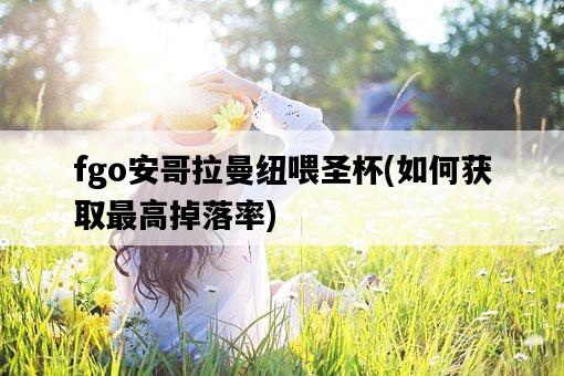 fgo安哥拉曼紐喂圣杯，如何獲取最高掉落率-圖1