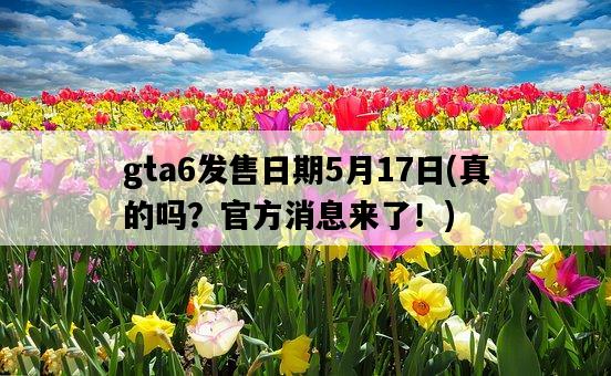 gta6發售日期5月17日，真的嗎？官方消息來了！-圖1