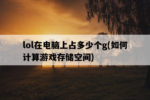 lol在電腦上占多少個g，如何計算游戲存儲空間-圖1