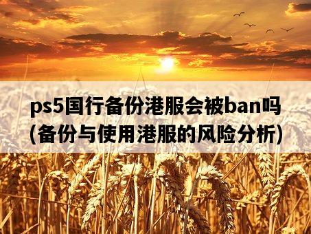 ps5國行備份港服會被ban嗎，備份與使用港服的風險分析-圖1