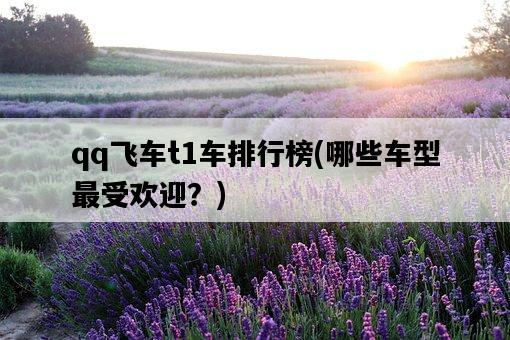 qq飛車t1車排行榜，哪些車型最受歡迎？-圖1