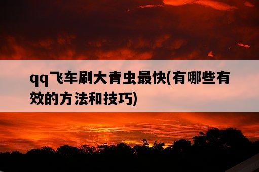 qq飛車刷大青蟲最快，有哪些有效的方法和技巧-圖1