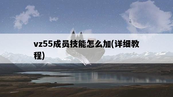vz55成員技能怎么加，詳細教程-圖1