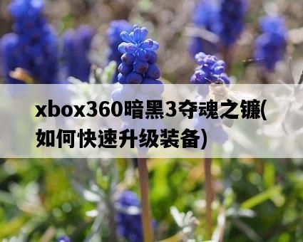 xbox360暗黑3奪魂之鐮，如何快速升級裝備-圖1