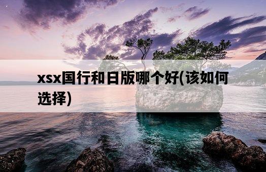 xsx國行和日版哪個好，該如何選擇-圖1
