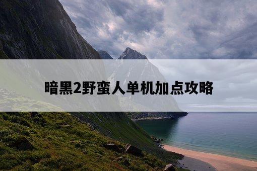 暗黑2野蠻人單機加點攻略-圖1