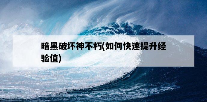 暗黑破壞神不朽，如何快速提升經驗值-圖1