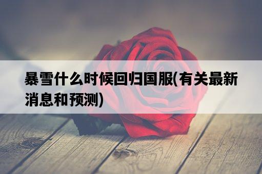 暴雪什么時候回歸國服，有關最新消息和預測-圖1