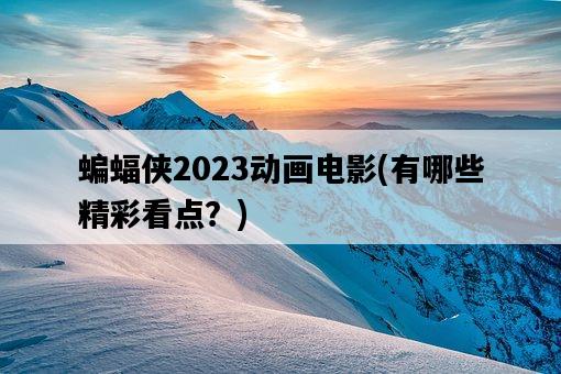 蝙蝠俠2023動畫電影，有哪些精彩看點？-圖1