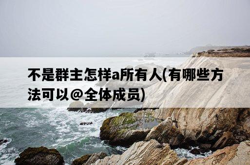 不是群主怎樣a所有人，有哪些方法可以@全體成員-圖1