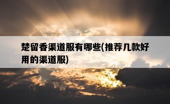 楚留香渠道服有哪些，推薦幾款好用的渠道服-圖1