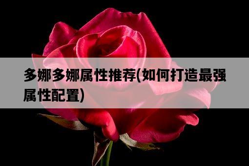 多娜多娜屬性推薦，如何打造最強屬性配置-圖1