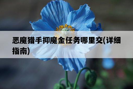 惡魔獵手抑魔金任務哪里交，詳細指南-圖1