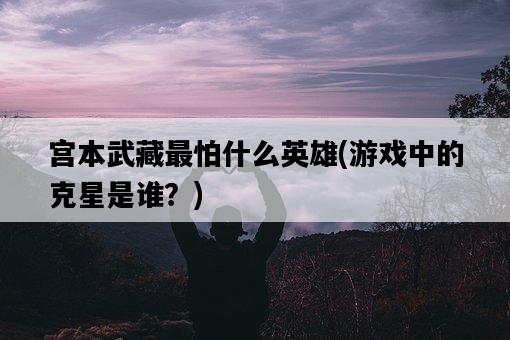 宮本武藏最怕什么英雄，游戲中的克星是誰？-圖1