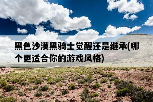 黑色沙漠黑騎士覺醒還是繼承，哪個更適合你的游戲風格-圖1