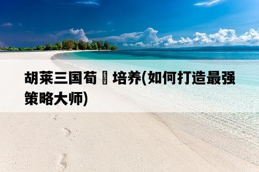 胡萊三國荀彧培養，如何打造最強策略大師-圖1